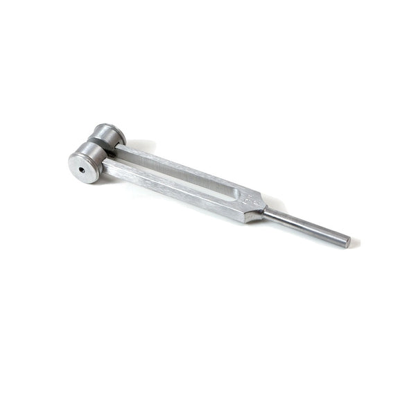 Stemmegaffel 128 Hz med dæmpere, aluminium 19 cm