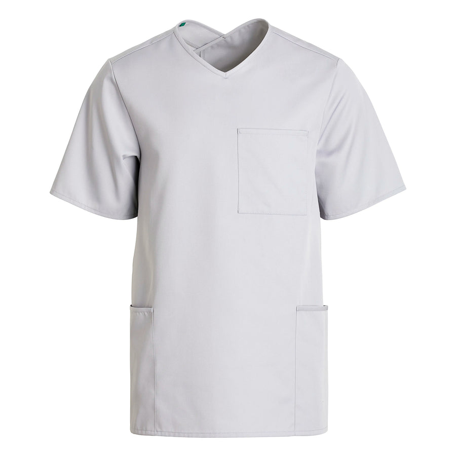 Scrubstopp Kentaur Comfy Fit – korsad hals, unisex – Grå