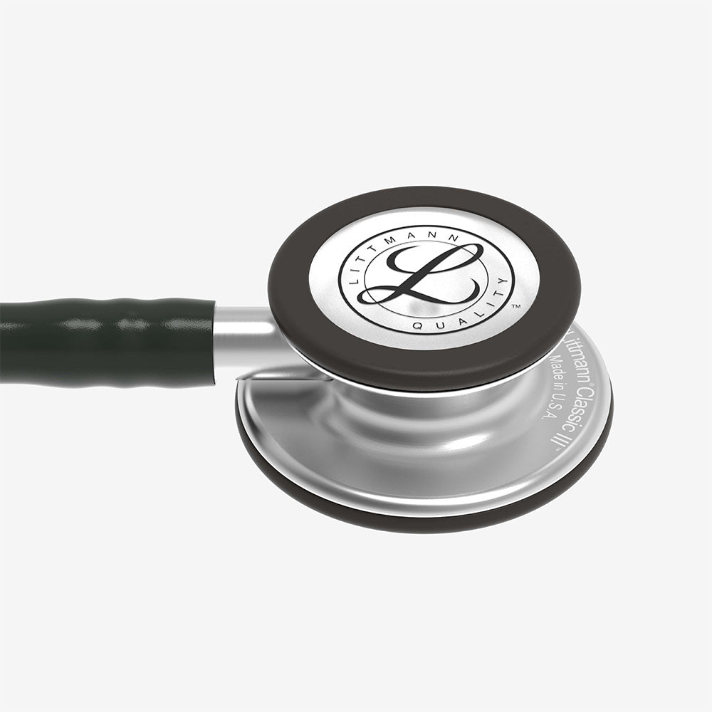 Stetoskop Littmann Classic III Sort med brystdel i børstet rustfrit stål