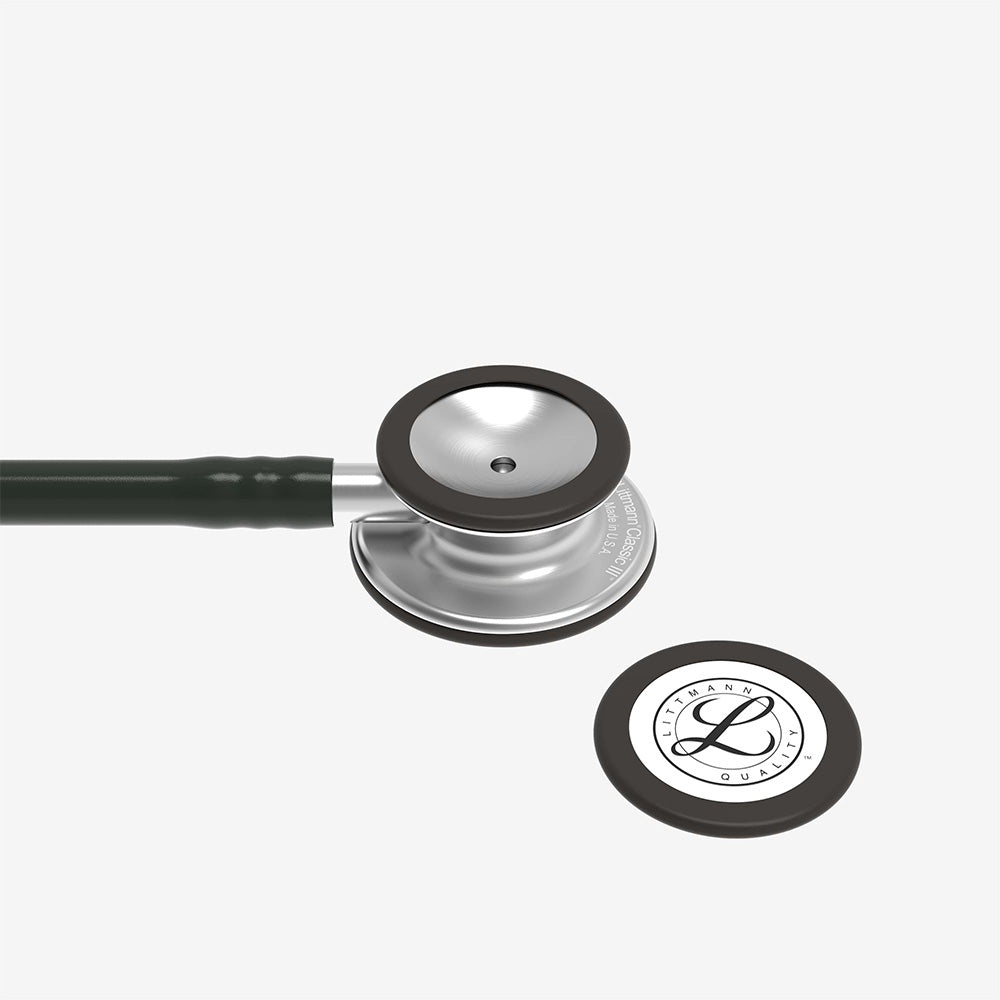 Stetoskop Littmann Classic III Sort med brystdel i børstet rustfrit stål