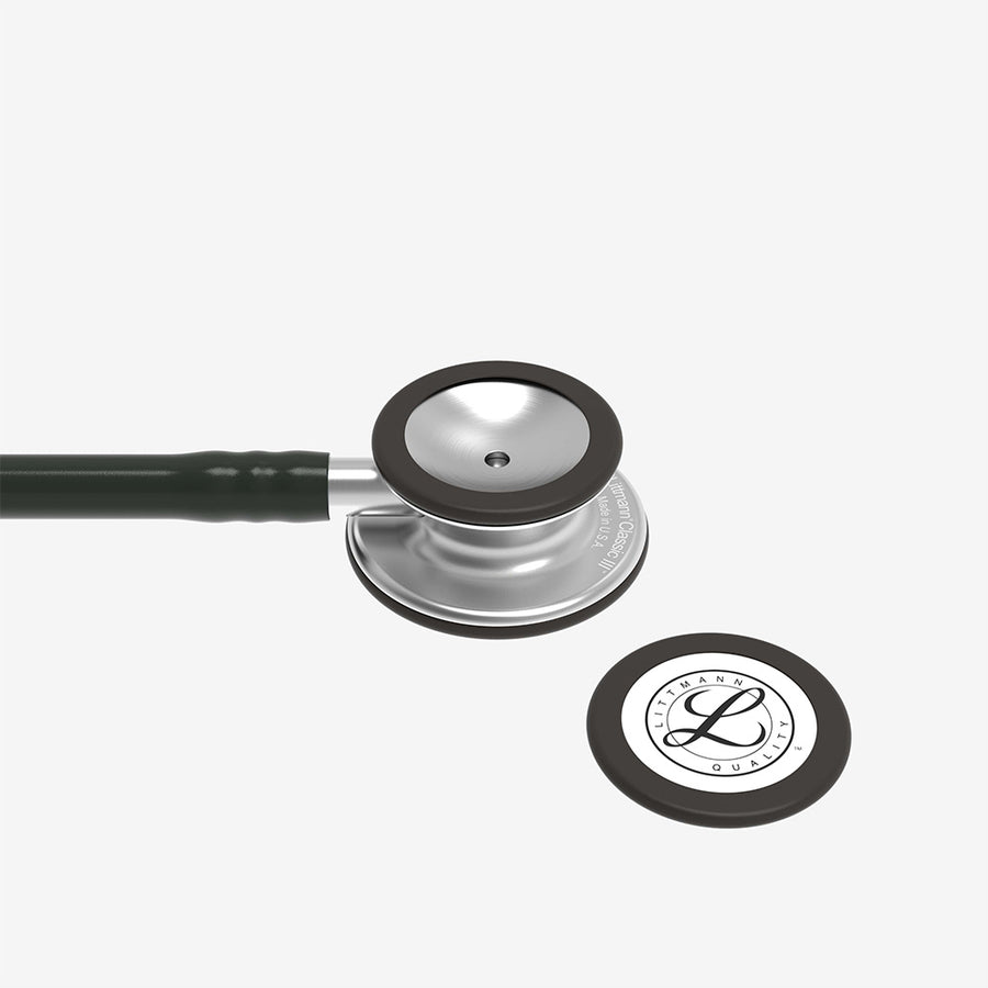 Stetoskop Littmann Classic III Sort med brystdel i børstet rustfrit stål