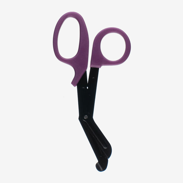 Forbindingssaks lilla håndtag sorte blade